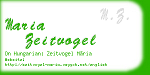 maria zeitvogel business card